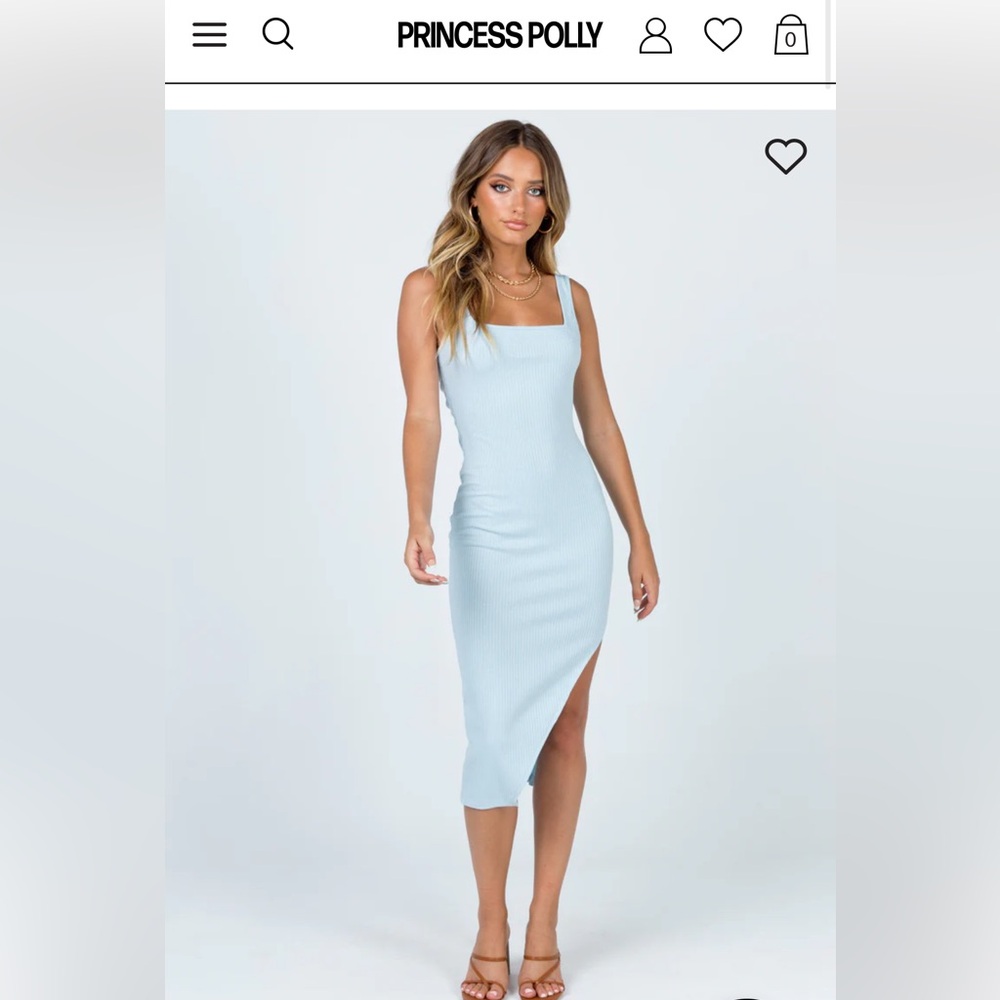 Princess Polly Baby Blue Midi Dress